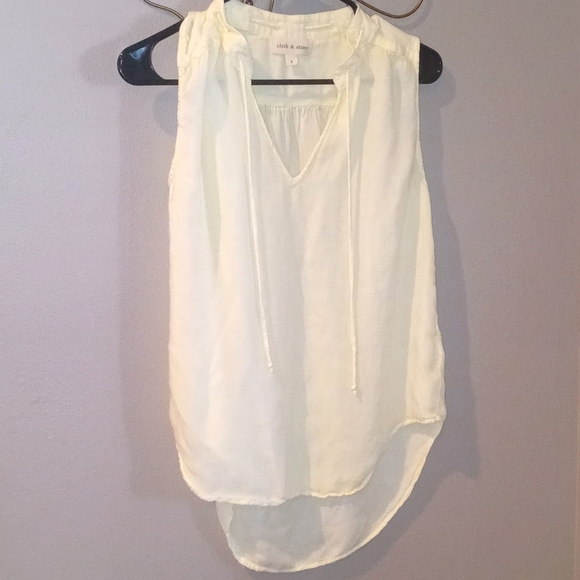 cloth & stone Tops - Cloth & Stone Anthropologie Yellow Flowy Tank Blouse Small